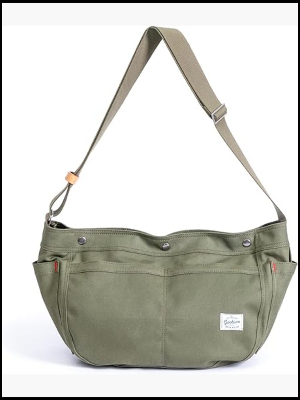 Canvas Crescent Hobo Crossbody Bag Durable Heavy-Duty Messenger Shoulder Bag - Picture 1 of 7